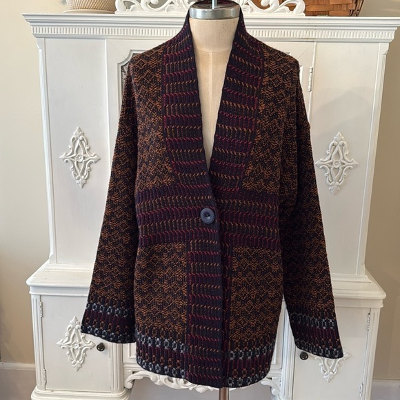 A•IDA Italian Wool Blend Cardigan - Picture 1 of 10